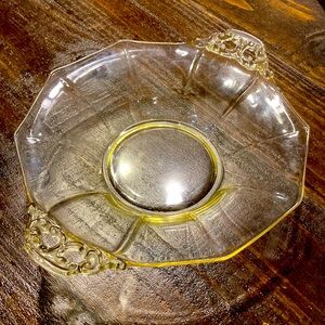 Vintage Cambridge Canary Glass Bowl